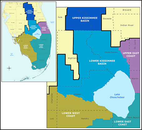 lower Kissimmee basin water supply map