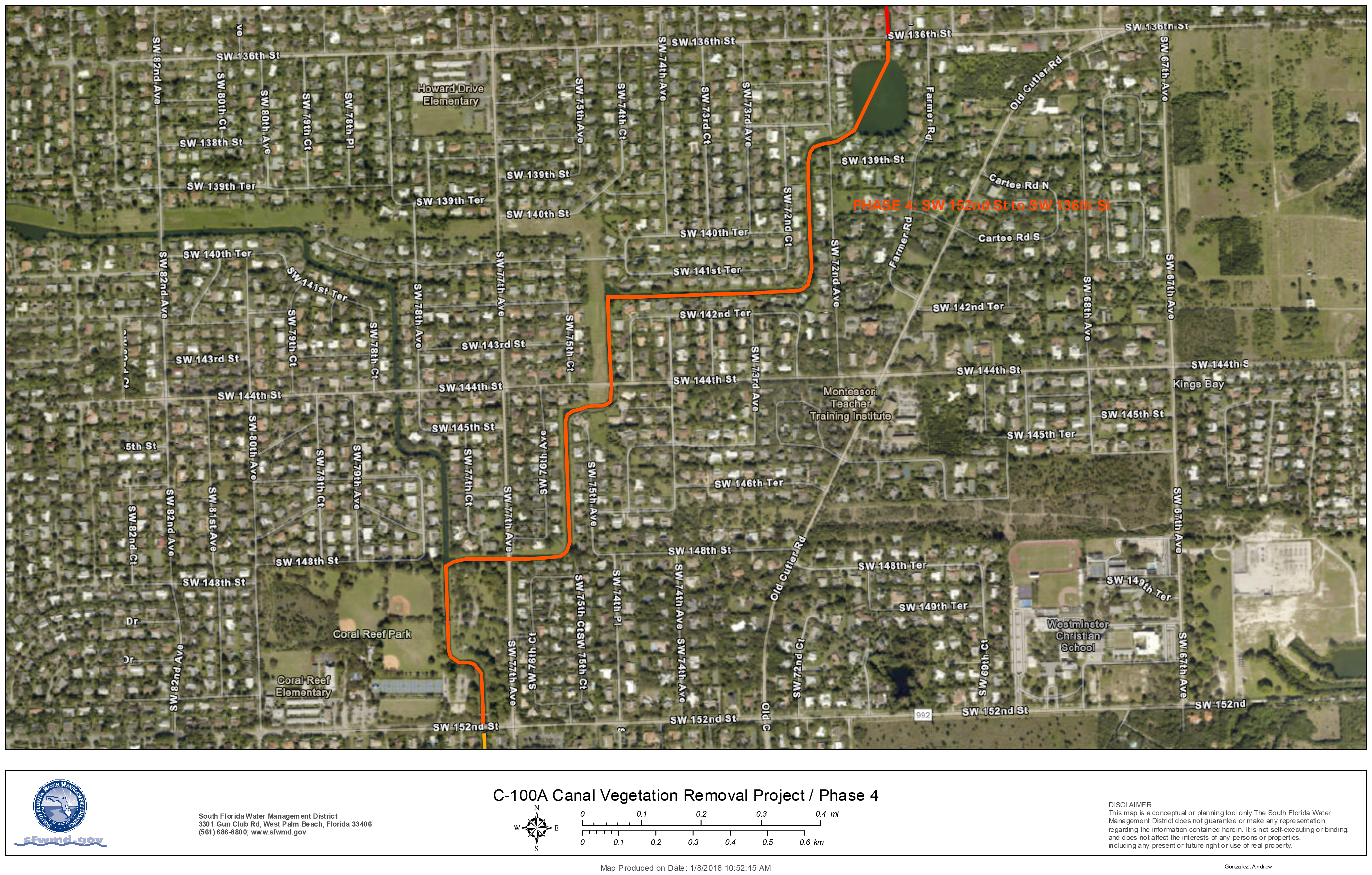 MAP: C-100A Canal Vegetation Removal Project - Phase 4