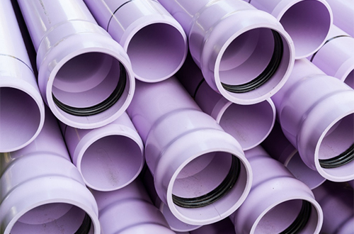 photo of purple pipes for reclaimed water