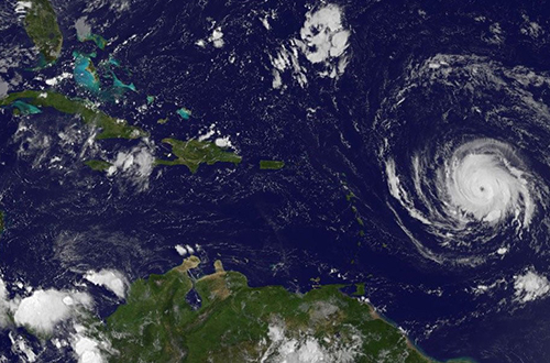 satellite image of Hurricane Irma