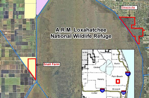 map of Arthur R. Marshall Loxahatchee National Wildlife Refuge