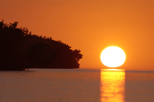 photo of sunset on Florida Bay