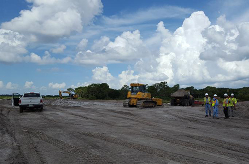 photo of construction progress at Lakeside Ranch STA