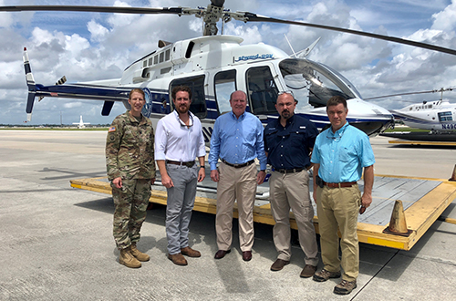 photo of SFWMD and federal officials before an aerial tour of Everglades restoration projects