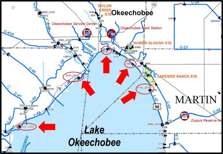 Map of North shore locks