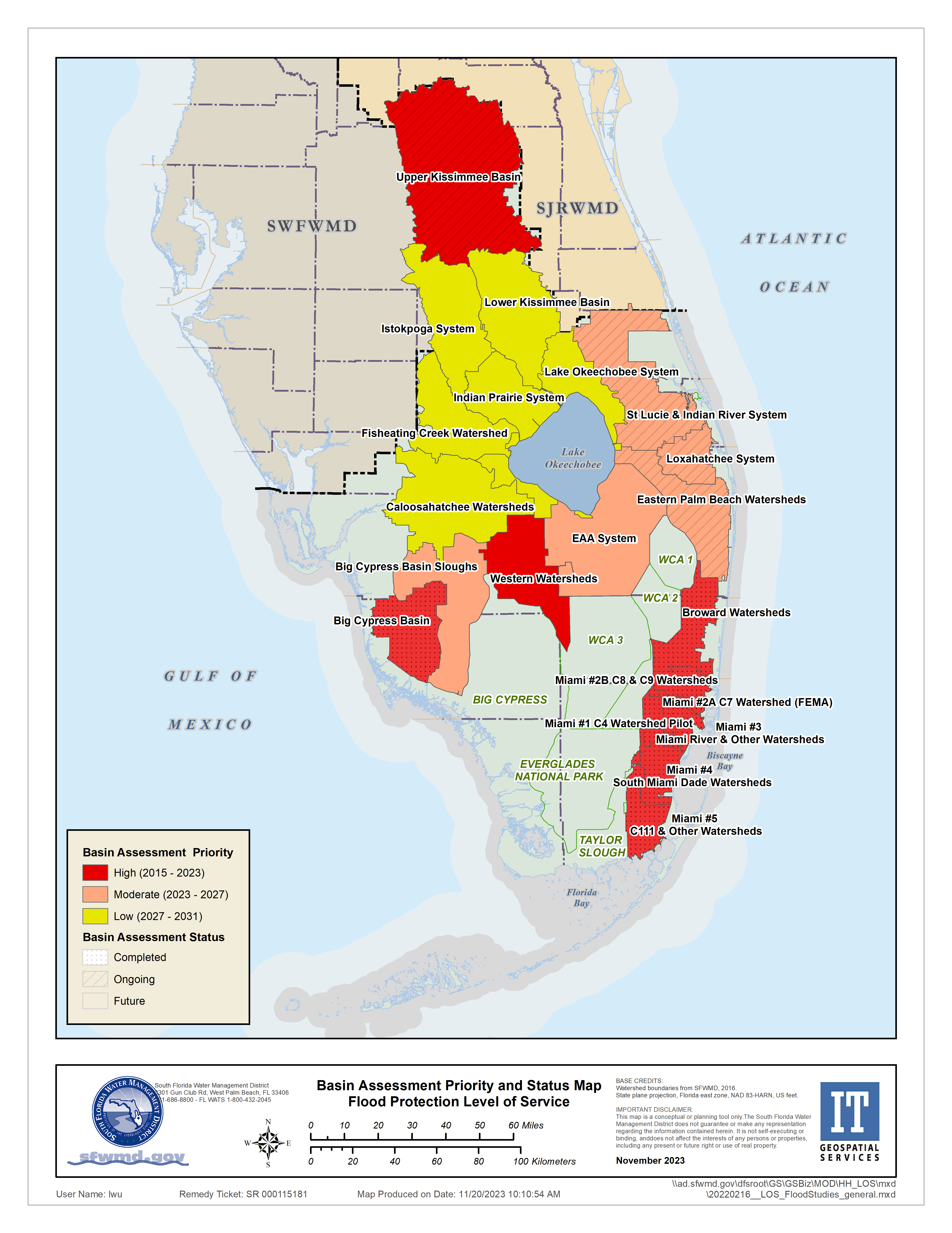 Level of Service Flood Studies General Map