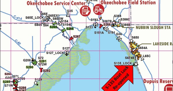 S-135 Boat lock map