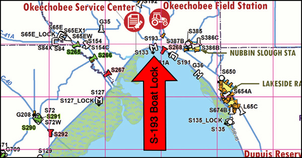 Taylor Creek Boat Lock S-193 Map