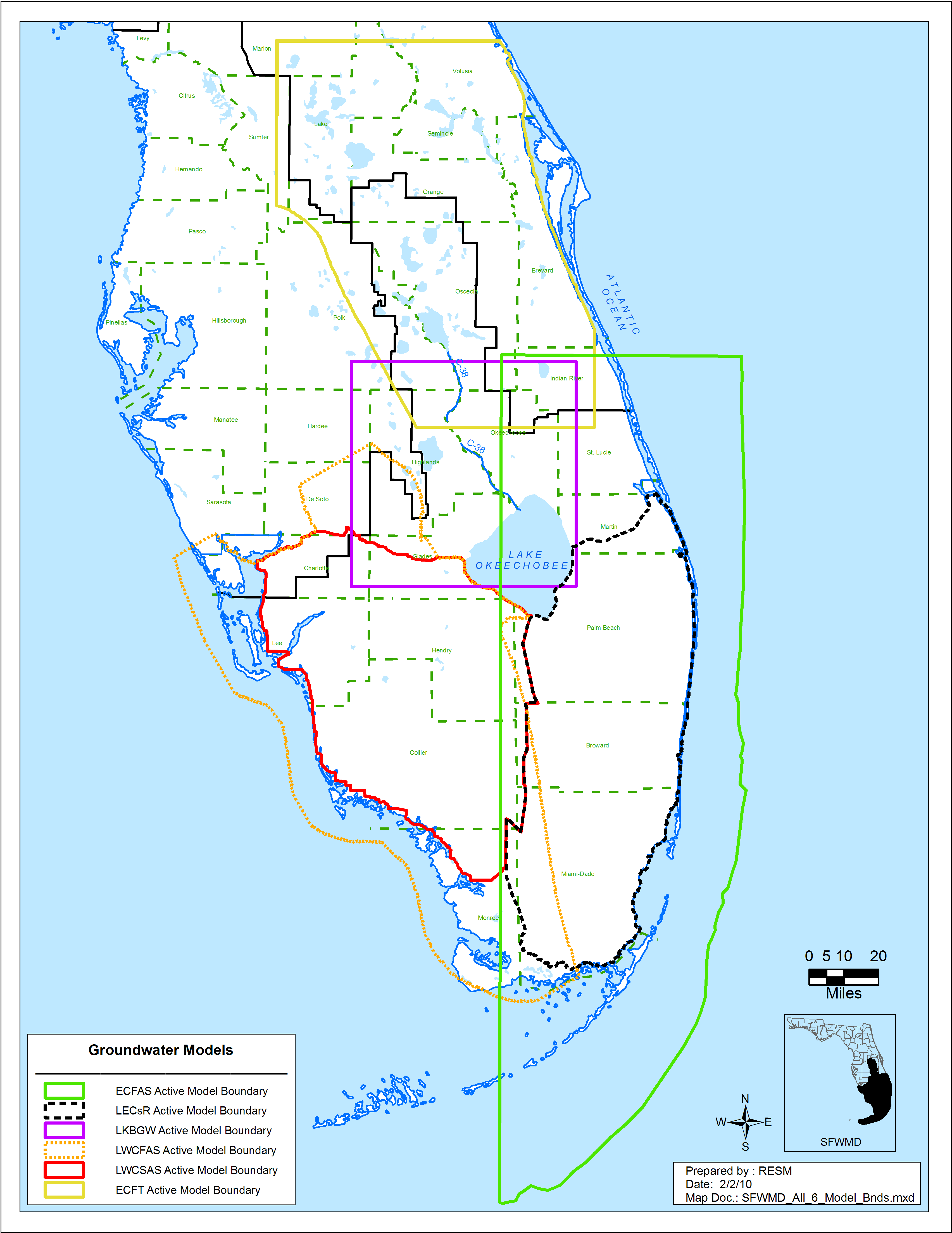 Groundwater Models map