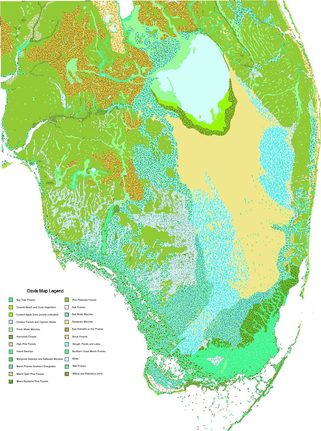 John Henry Davis 1943 Vegetation Map | South Florida Water 