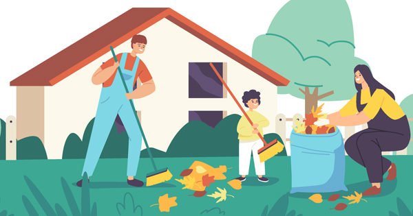 family yard work