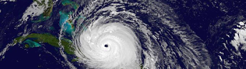 satellite image of Hurricane Irma approaching Florida