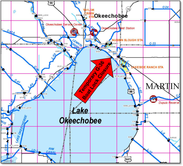 map of g-36 boat lock