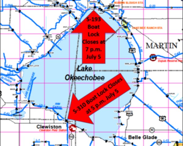 lake okeechobee map