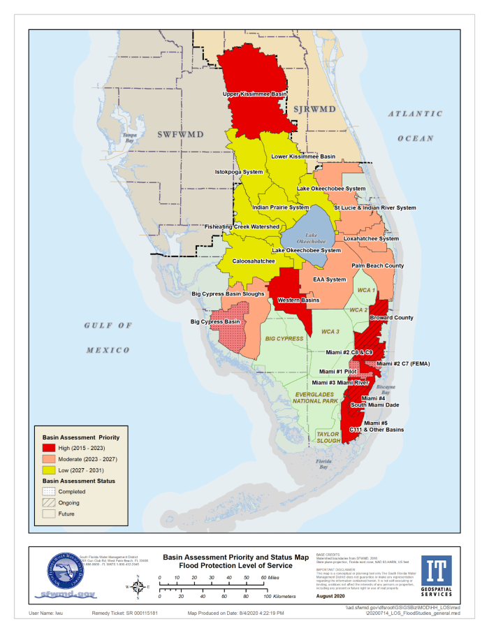 SFWMD flood protection map