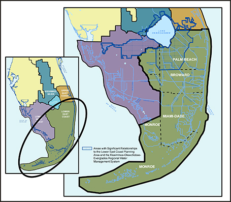 lower east coast water supply plan map