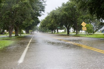 flooded road