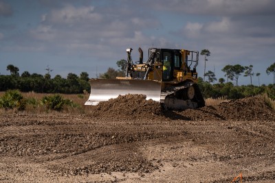 tractor moving dirt