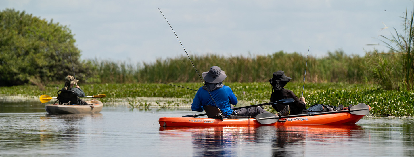 Kayak and fishing