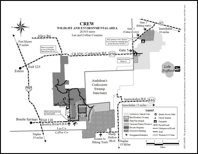 map of area closed to the public