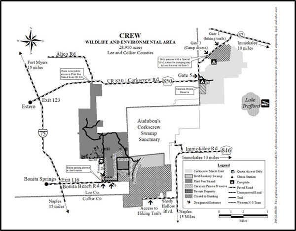 map of flint pen strand