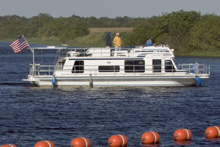 Boat at S-65E Impoundment.