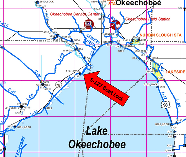 S-127 Buckhead Ridge Boat Lock Map