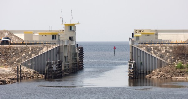 open lock leading to lake okeechobee