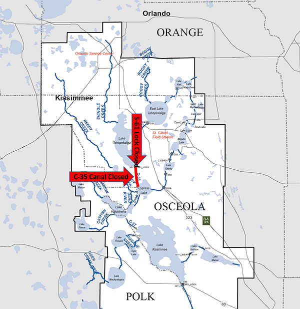 map of closure area at s-35