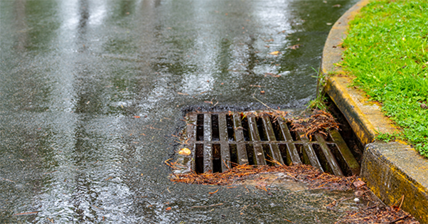 storm drain on street