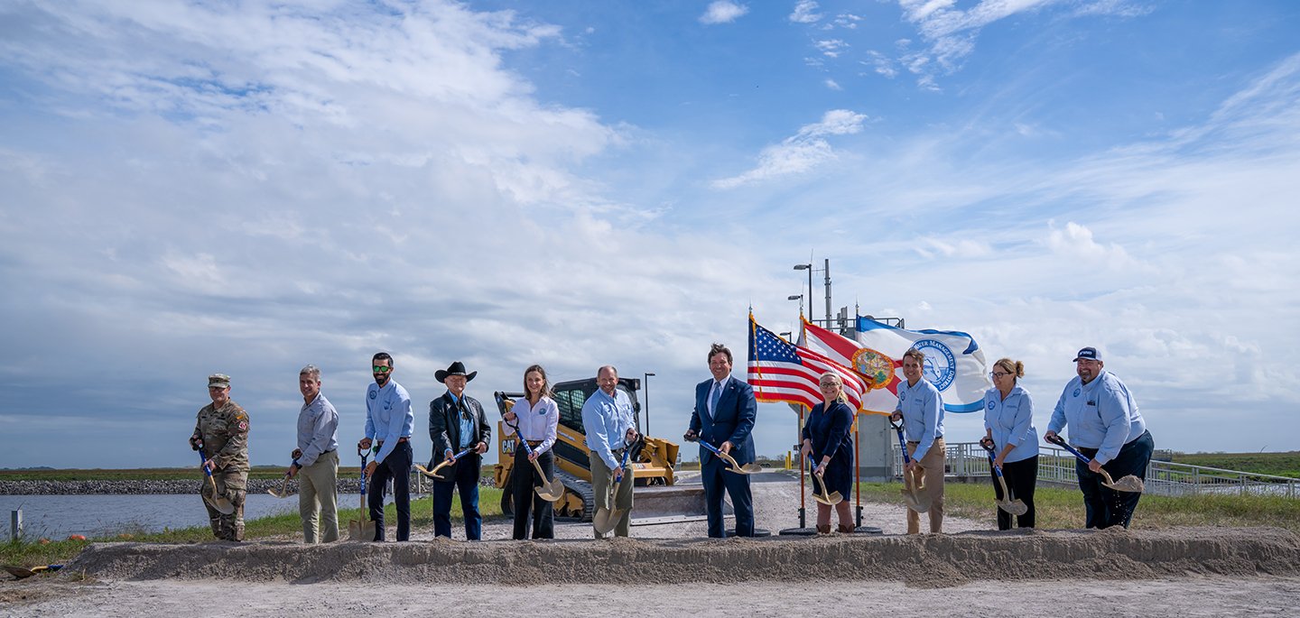 Breaking ground event for the new inflow pump station at EAA Reservoir Project