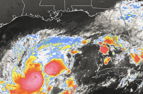 Hurricane Milton infrared map